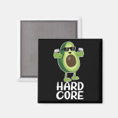 Aimant Musculaire Hardcore Avocado drôle (Recto/Verso)