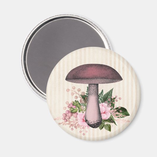 Aimant Mushroom et compilation florale (Recto/Verso)