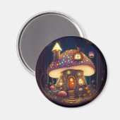 Aimant Mushroom House Imaginaire Art (Recto/Verso)