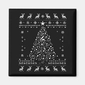 Aimant Musical Notes Tree Christmas Ugly Sweater Xmas (Devant)