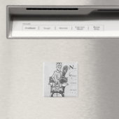 Aimant Musicien jouant d'une croupe (In Situ (Lave-vaisselle))