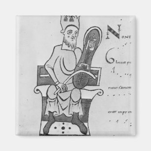 Aimant Musicien jouant un crouth