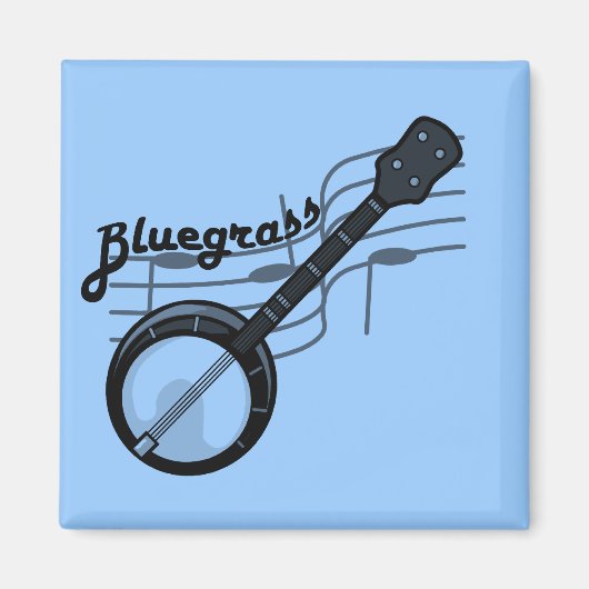 Aimant Musique Bluegrass avec banjo (Devant)