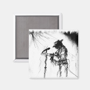 Aimant Musique Blues en Live Groupe Guitare Dessin Artist