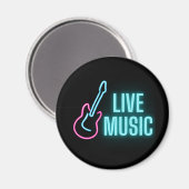 Aimant Musique en direct Neon Guitare (Recto/Verso)