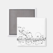 Aimant Musique florale (Recto/Verso)