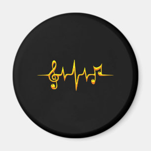 Aimant Musique Notes d'impulsions Clé Fréquence Wave Soun