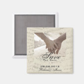Aimant Musique romantique moderne Mariage enregistrer la  (Recto/Verso)