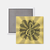 Aimant Musique Treble Clef Gold Customisé (Recto/Verso)