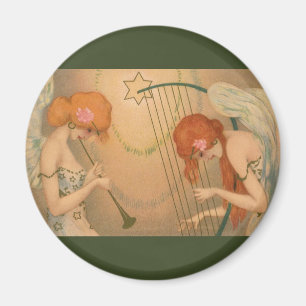 Aimant Musique vintage Anges musiciens victoriens Flûte H