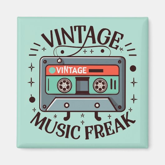 Aimant Musique vintage Freak (Devant)