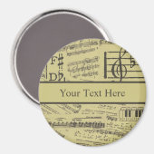 Aimant Musique vintage Note Musique Motif Thème musicien (Recto/Verso)