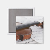 Aimant Musique violon et feuille (Recto/Verso)