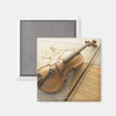 Aimant Musique violon et feuille (Recto/Verso)
