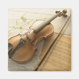 Aimant Musique violon et feuille
