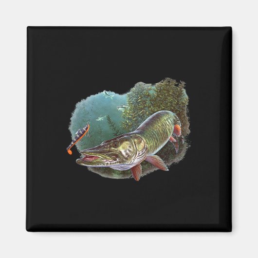 Aimant Muskie Hunter Musky Fishman Pêche à la mouche leur (Devant)