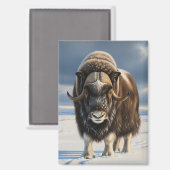 Aimant Muskox dans le parc national Aulavik Canada (Recto/Verso)