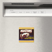 Aimant "Mustang California Vegetable Étiquette-1940" (In Situ (Lave-vaisselle))