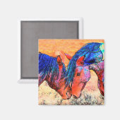 Aimant Mustangs (Recto/Verso)