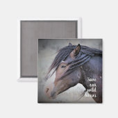 Aimant Mustangs sauvages de l'Occident (Recto/Verso)
