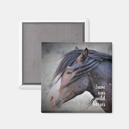 Aimant Mustangs sauvages de l'Occident (Recto/Verso)