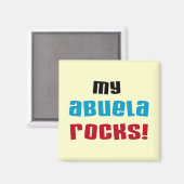 Aimant My Abuela Rocks T-shirts et cadeaux (Recto/Verso)