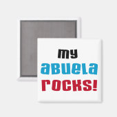Aimant My Abuela Rocks T-shirts et cadeaux (Recto/Verso)