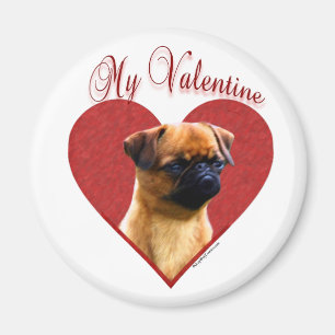 Aimant My Brussels Griffon Valentine