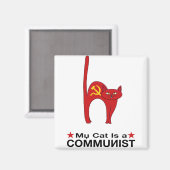 Aimant My Cat est un COMMUNISTE de grandes idées cadeaux  (Recto/Verso)