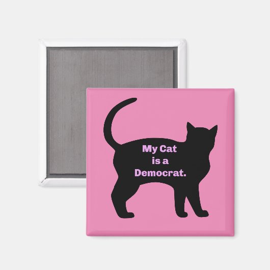 Aimant My Cat est un démocrate (Recto/Verso)