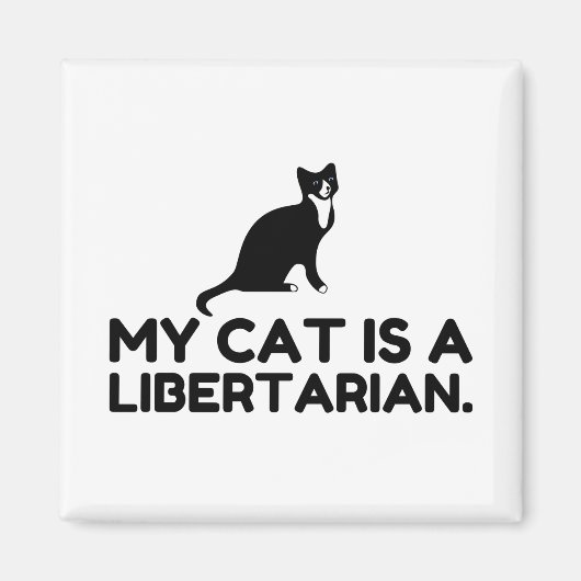 Aimant My Cat is A Libertarian (Devant)