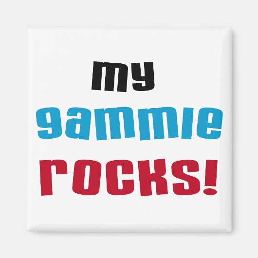 Aimant My Gammie Rocks T-shirts et cadeaux (Devant)