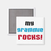 Aimant My Grammie Rocks T-shirts et cadeaux (Recto/Verso)