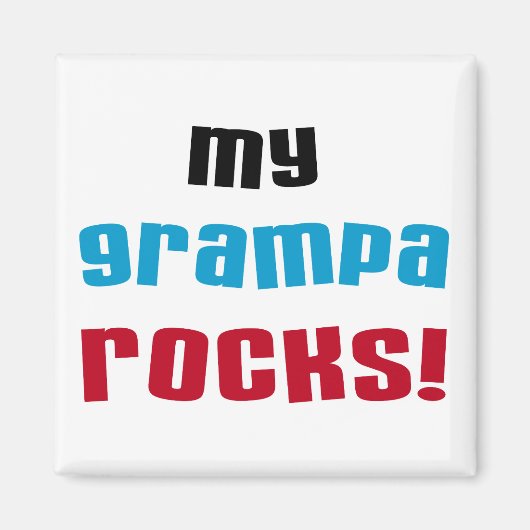 Aimant My Grampa Rocks T-shirts et cadeaux (Devant)