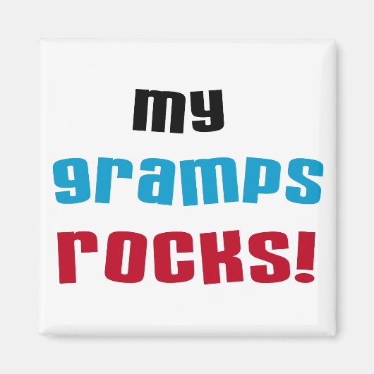Aimant My Gramps Rocks T-shirts et cadeaux (Devant)