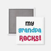 Aimant My Grand-pa Rocks Tshirts et cadeaux (Recto/Verso)