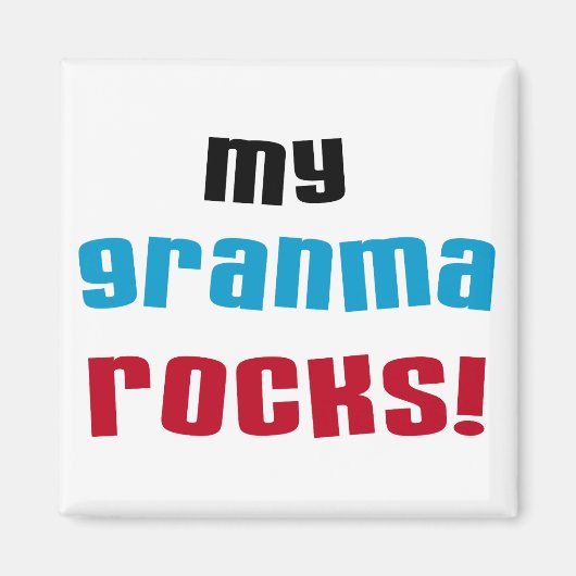 Aimant My Granma Rocks T-shirts et cadeaux (Devant)