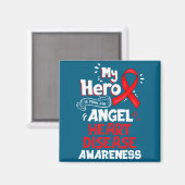 Aimant My Hero Is Now My Angel Heart Disease Awareness  (Recto/Verso)