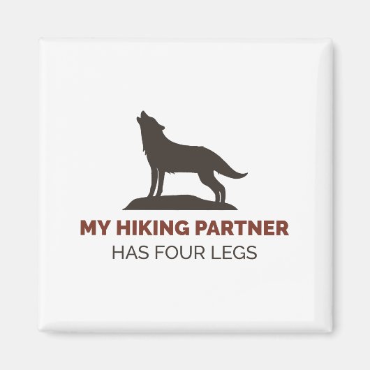 Aimant My Hiking Partner Has Four Legs (Devant)