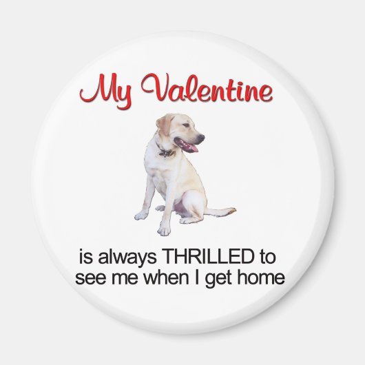 Aimant My Labrador Valentine (Devant)