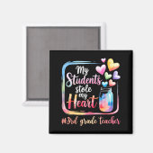 Aimant My Student Stole My Heart 3rd Grade Teacher Valent (Recto/Verso)
