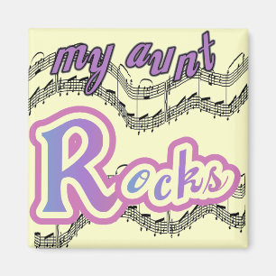 Aimant My Tunt Rocks Tshirts et cadeaux