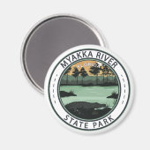 Aimant Myakka River State Park Floride Badge (Recto/Verso)