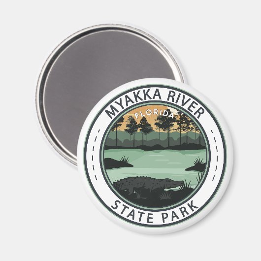 Aimant Myakka River State Park Floride Badge (Recto/Verso)