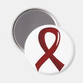 Aimant Myélome multiple Burgundy Ruban 3 (Recto/Verso)