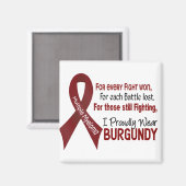 Aimant Myélome Multiple Je Porte Fièrement La Bourgogne 1 (Recto/Verso)