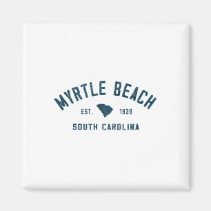 Aimant Myrtle Beach Caroline du Sud Hommes Rétro Throwck