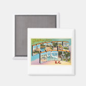 Aimant Myrtle Beach Caroline du Sud SC Carte postale Vint (Recto/Verso)