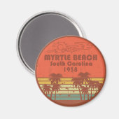 Aimant Myrtle Beach Caroline du Sud vintage (Recto/Verso)