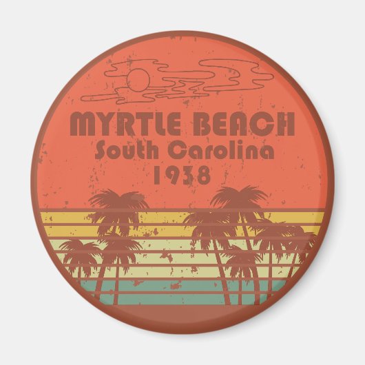 Aimant Myrtle Beach Caroline du Sud vintage (Devant)